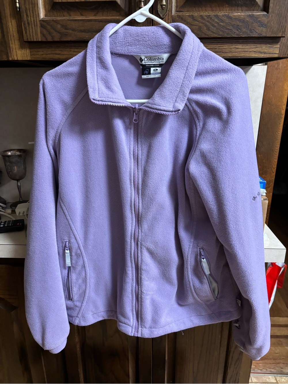 Columbia Lavender Full-Zip Fleece Jacket
